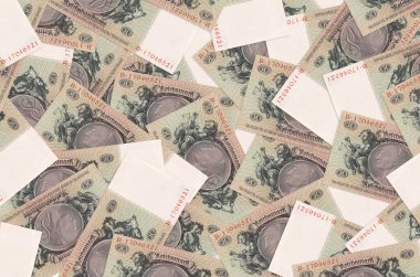 50 Reich markı banknotlar halinde duruyor. Zengin yaşam kavramsal geçmişi. Büyük miktarda para.