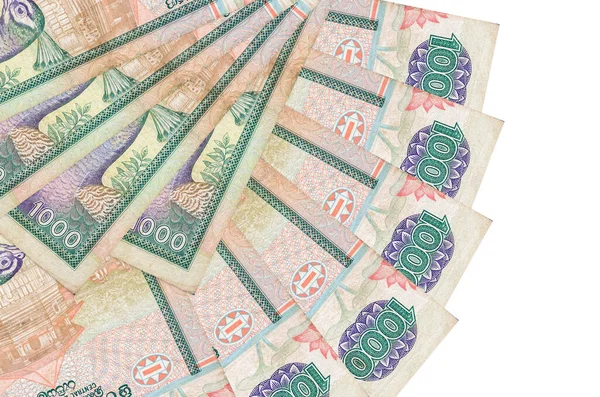 1000 Sri Lanka Rupees Räkningar Ligger Isolerade Vit Bakgrund Med — Stockfoto