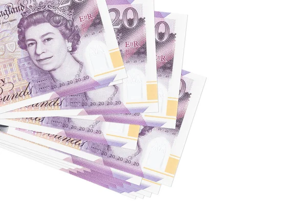 Britse Pond Biljetten Liggen Kleine Troep Roedel Geïsoleerd Wit Mockup — Stockfoto