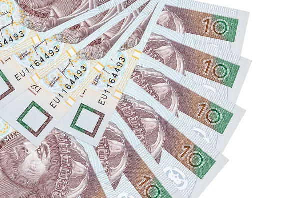 Polonyalı Zloti Banknotu Beyaz Arka Planda Izole Bir Şekilde Duruyor — Stok fotoğraf