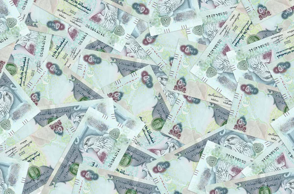 500 Banknotów Dirhamów Zea Leży Wielkiej Stercie Bogata Konceptualna Przeszłość — Zdjęcie stockowe