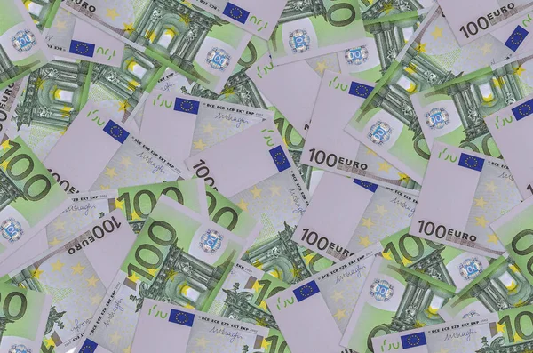 100 Euro Luk Banknotlar Yığınla Zengin Yaşam Kavramsal Geçmişi Büyük — Stok fotoğraf