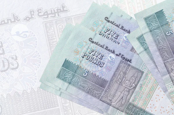 Egyptských Liber Bankovky Leží Hromadě Pozadí Velké Poloprůhledné Bankovky Abstraktní — Stock fotografie