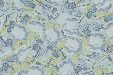 25 Mısır kuruşu banknotları büyük yığının içinde yatıyor. Zengin yaşam kavramsal geçmişi. Büyük miktarda para.