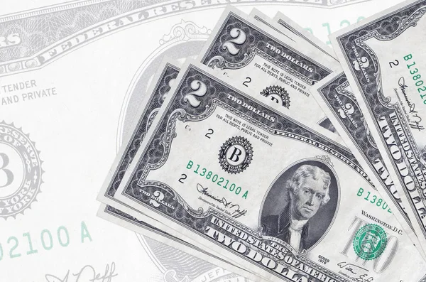 Dolary Amerykańskie Leżą Stosach Tle Dużego Półprzezroczystego Banknotu Streszczenie Prezentacji — Zdjęcie stockowe
