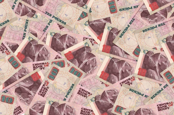 Ägyptische Pfund Scheine Liegen Auf Einem Großen Haufen Reicher Lebenshintergrund — Stockfoto