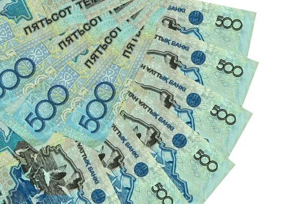 500 Kazzstani Tenge 지폐는 공간이 모양으로 가까이 — 스톡 사진