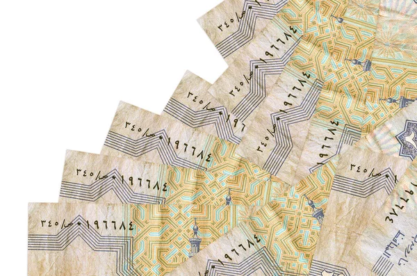Egipskich Rachunków Piastry Leży Różnej Kolejności Białym Lokalna Bankowość Lub — Zdjęcie stockowe
