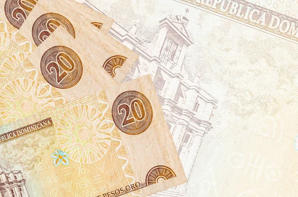 Billetes Peso Dominicano Encuentra Pila Fondo Gran Billete Semitransparente Fondo — Foto de Stock