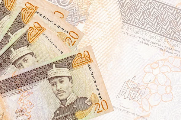 Billetes Peso Dominicano Encuentra Pila Fondo Gran Billete Semitransparente Fondo —  Fotos de Stock