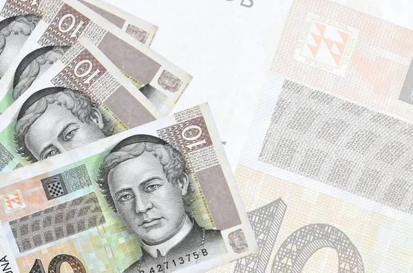 Kroatische Kuna Biljetten Liggen Achtergrond Van Een Groot Semi Transparant — Stockfoto