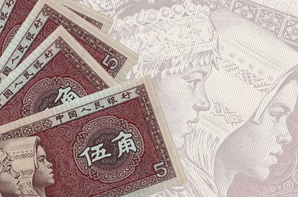 Billetes Yuan Chino Encuentra Pila Fondo Gran Billete Semitransparente Fondo —  Fotos de Stock