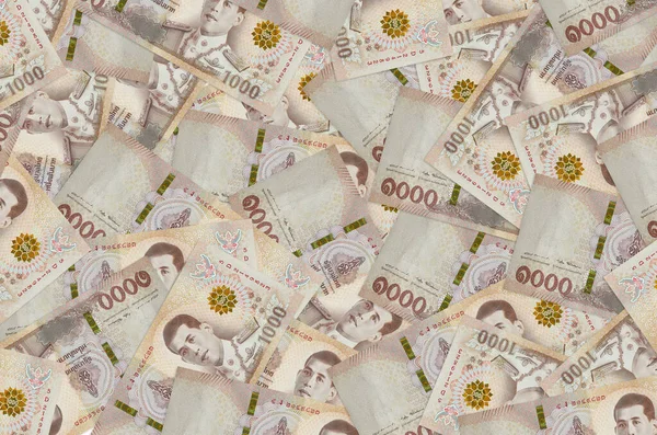 1000 Billetes Baht Tailandeses Encuentra Gran Pila Vida Rica Fondo —  Fotos de Stock