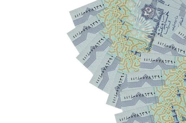 Piastre Egiziane Banconote Trova Isolato Sfondo Bianco Con Spazio Copia — Foto Stock