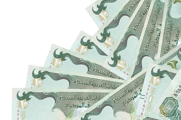 Banconote Dirham Degli Emirati Arabi Uniti Trova Ordine Diverso Isolato — Foto Stock