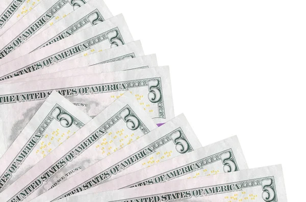 Billetes Dólares Estadounidenses Encuentra Aislado Fondo Blanco Con Espacio Copia — Foto de Stock