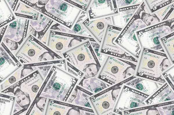 Банкноты Долларов Сша Лежат Большой Куче Богатый Жизненный Концептуальный Фон — стоковое фото