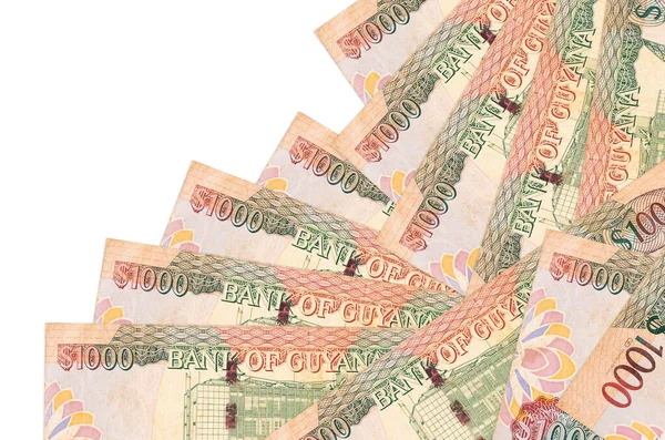 1000 Guyanai Dollár Különböző Sorrendben Van Elszigetelve Fehértől Helyi Banki — Stock Fotó