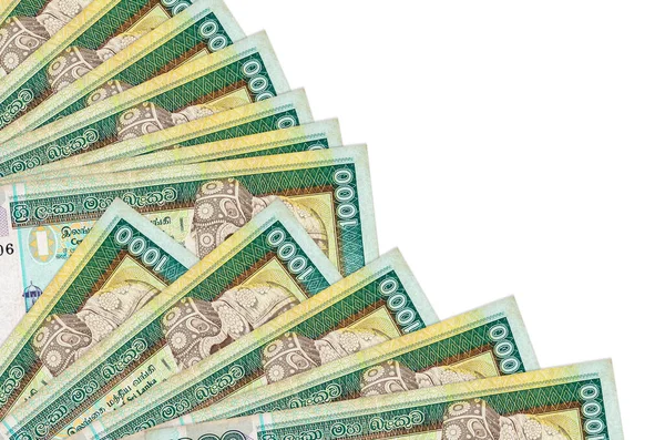 1000 Sri Lankaanse Roepies Biljetten Ligt Geïsoleerd Witte Achtergrond Met — Stockfoto