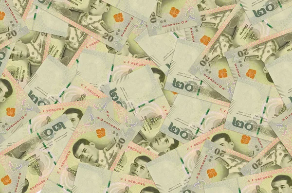 Thaise Baht Biljetten Liggen Grote Stapel Rich Life Conceptuele Achtergrond — Stockfoto