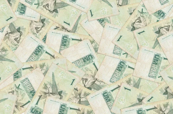Billetes Reales Brasileños Encuentra Gran Pila Vida Rica Fondo Conceptual — Foto de Stock