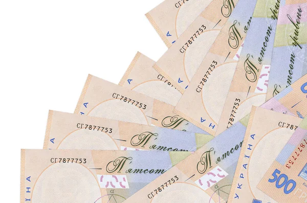 우크라이나 Hryvnias 500 흰색에 순서로 은행이나 개념을 만듭니다 사업적 — 스톡 사진