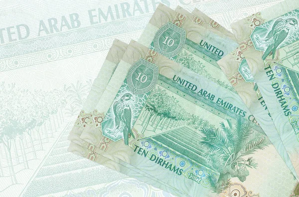 Uae 디르함 지폐는 지폐의 배경에 통화의 노골적 — 스톡 사진