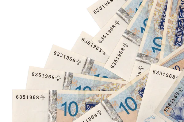 Tunisian Dinars Bills Lies Different Order Isolated White Local Banking — Stock Photo, Image