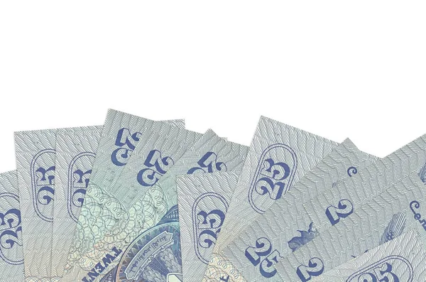 Billetes Piastras Egipcias Encuentra Parte Inferior Pantalla Aislada Sobre Fondo —  Fotos de Stock