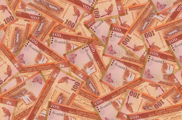 100 Billetes Rupias Sri Lanka Encuentra Gran Pila Vida Rica —  Fotos de Stock