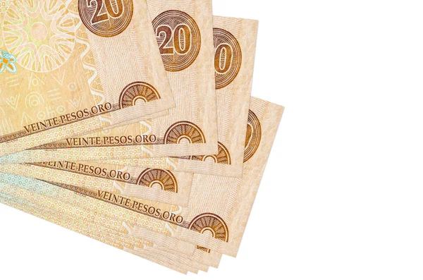 Contas Peso Dominicano Encontra Pequeno Grupo Pacote Isolado Branco Mockup — Fotografia de Stock