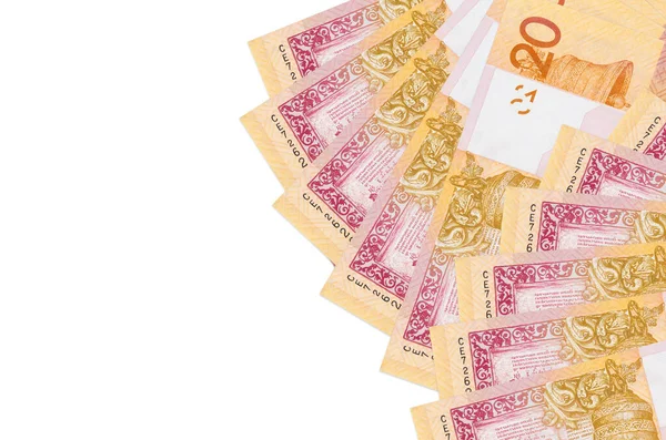 Weißrussische Rubel Scheine Liegen Isoliert Auf Weißem Hintergrund Mit Kopierraum — Stockfoto