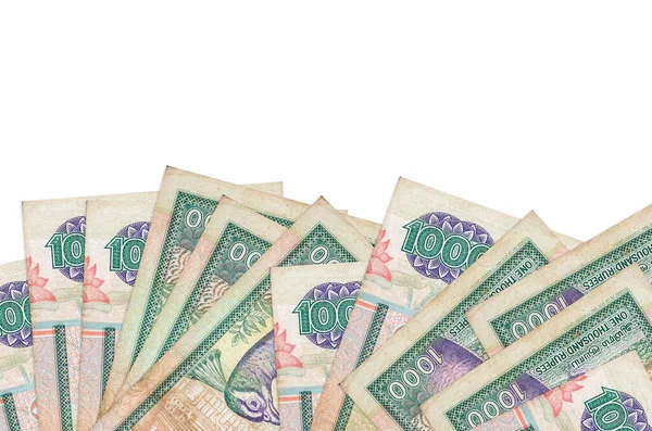 1000 Rupii Sri Lanki Rachunki Leżą Dole Ekranu Izolowane Białym — Zdjęcie stockowe