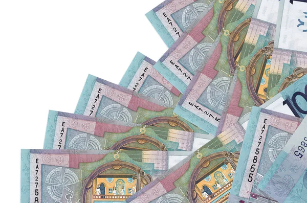 100 Billetes Rublos Bielorrusos Encuentra Diferente Orden Aislado Blanco Banca — Foto de Stock
