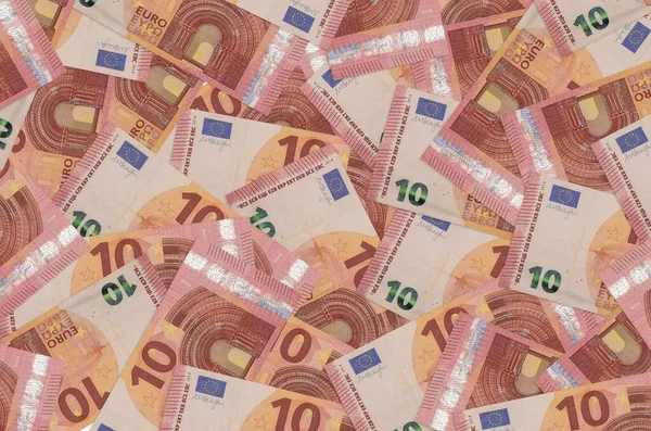 10ユーロ紙幣は大きな山にある 豊かな人生の概念的背景 大金だよ — ストック写真