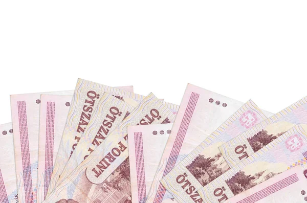 Képernyő Alsó Oldalán 500 Forintos Bankjegy Található Fehér Háttérrel Fénymásoló — Stock Fotó