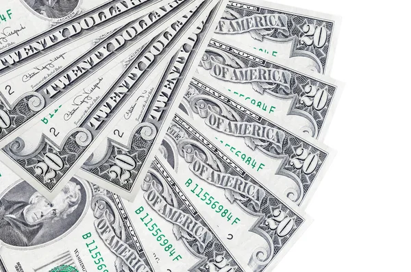 Billetes Dólares Estadounidenses Encuentra Aislado Sobre Fondo Blanco Con Espacio — Foto de Stock
