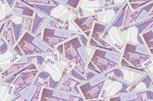 100 Billets Piso Philippins Sont Gros Tas Une Riche Vie — Photo