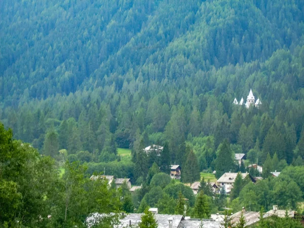 Panoramatický Pohled Alpy Gressoney Údolí Nachází Údolí Aosta Severní Itálii — Stock fotografie