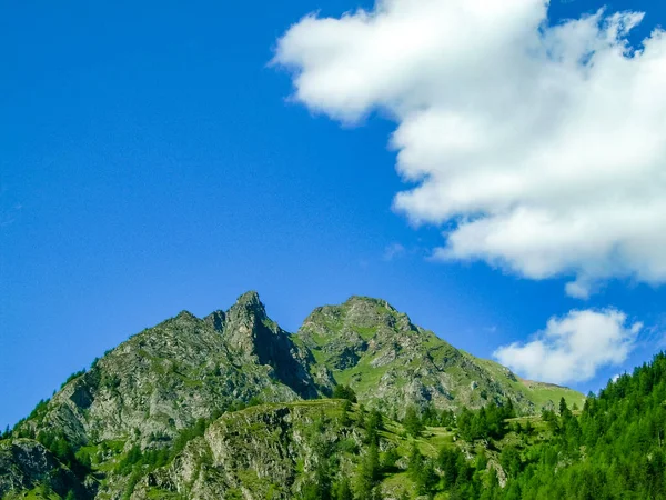 Les Alpách Gressoney Údolí Nachází Údolí Aosta Severní Itálii Označena — Stock fotografie