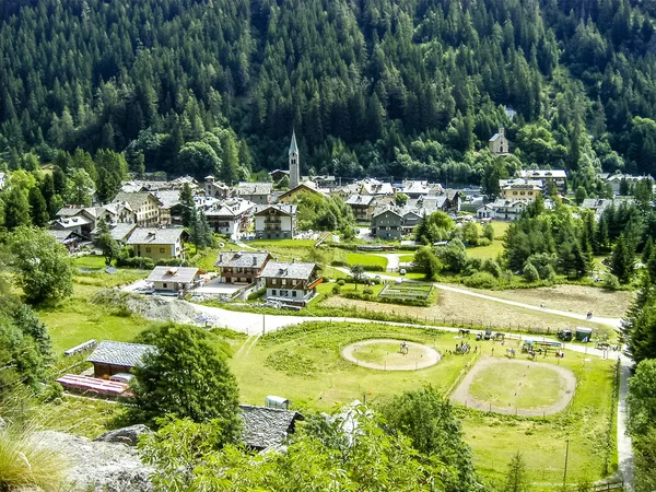 Vue Panoramique Dans Les Alpes Vallée Gressoney Est Située Dans — Photo