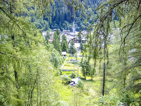 Vue Panoramique Dans Les Alpes Vallée Gressoney Est Située Dans — Photo