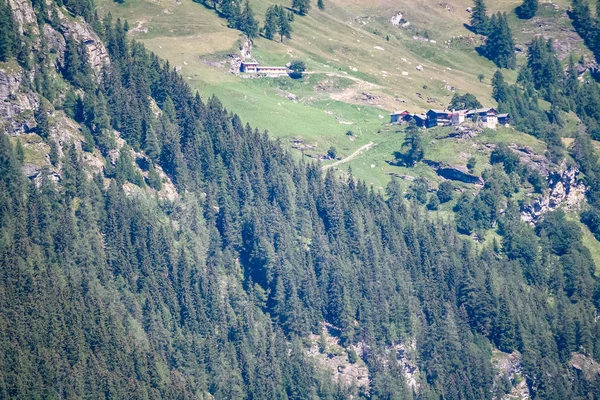 Krásný Výhled Alpské Údolí Gressoney Poblíž Monte Rosa Aosta Valley — Stock fotografie