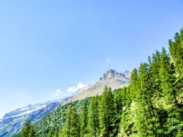 Krásný Výhled Alpské Údolí Gressoney Poblíž Monte Rosa Aosta Valley — Stock fotografie