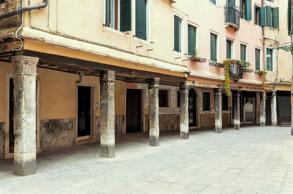 Pequeña Plaza Centro Medieval Venecia — Foto de Stock