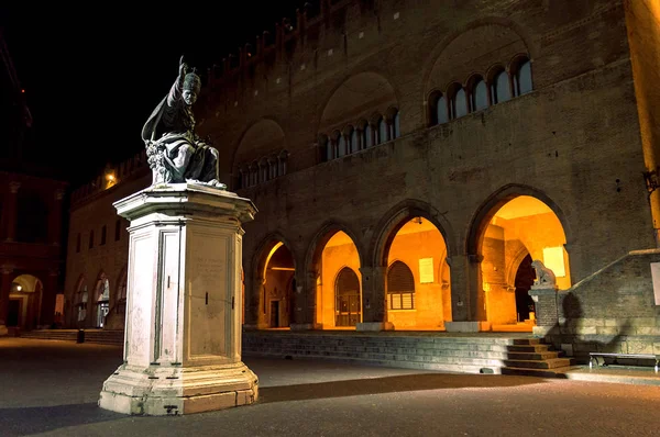 Piazza Cavour Rimini Während Der Nacht Winter — Stockfoto