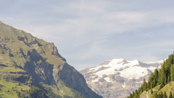 Time Lapse Une Vue Panoramique Sur Mont Rose Dans Vallée — Video