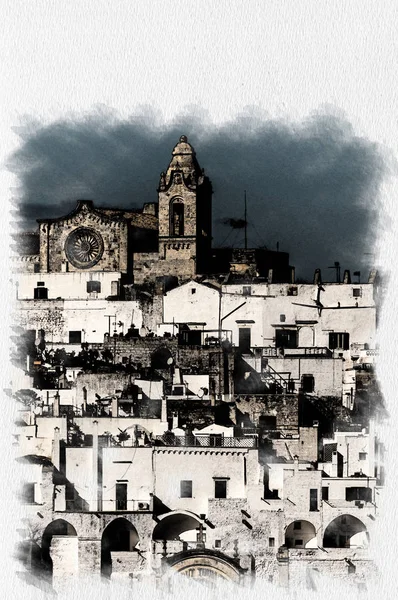 Vista Panorámica Del Pueblo Blanco Ostuni Salento Mar Adriático — Foto de Stock