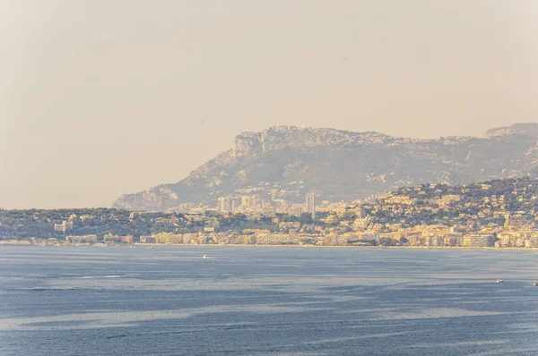 Panoráma Menton Öböl Cap Martin Egy Nyári Nap — Stock Fotó