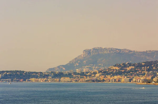 Vista Panorámica Del Golfo Menton Cap Martin Día Verano — Foto de Stock